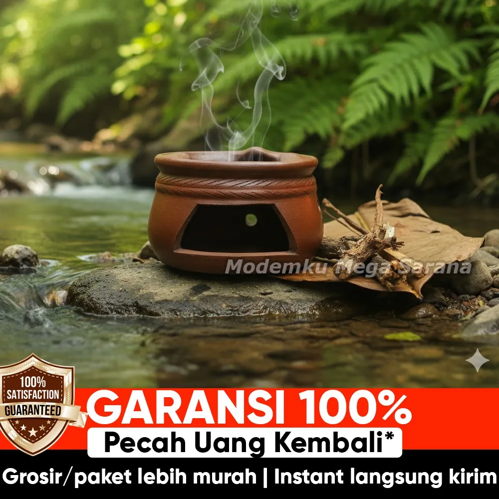 Gerabahku Jogja | Kompor Tungku Dari Tanah Liat Gerabah Tungku Kayu Bakar Kren Keren Tradisional Untuk Masak - Diameter 24 cm - Tempat Saji Prasmanan Wadah Saji Makanan
