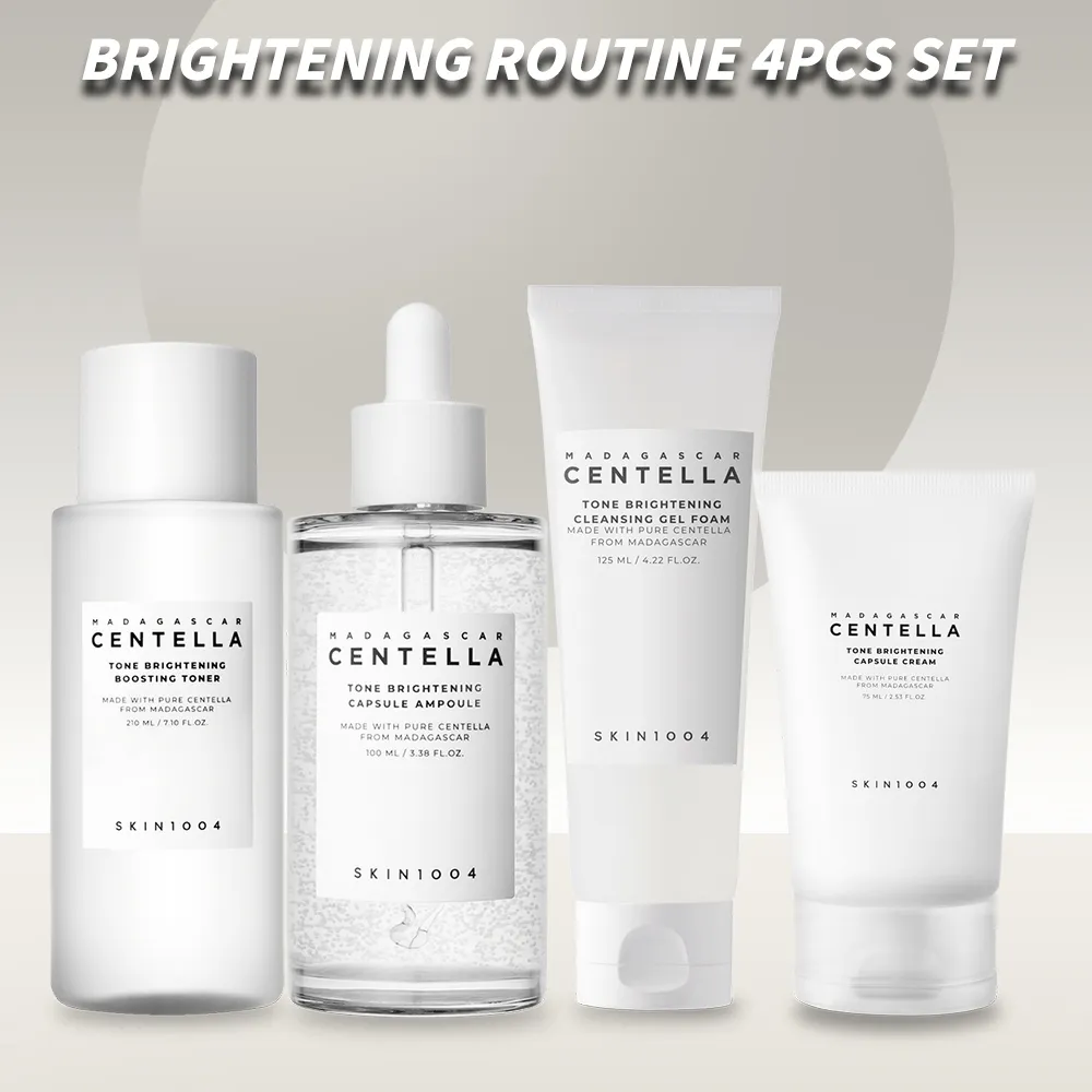 SKIN1004 Tone Brightening Basic 4 PCS-Centella Ampoule Foam 125ml+Capsule Ampoule 100ml+Capsule Cream 75ml