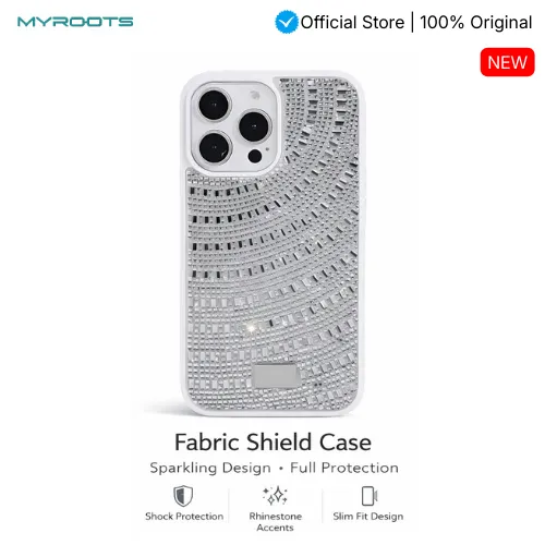 Myroots Luxury Crystal Bling Case Untuk iPhone 16 15 14 13 Pro Max Series Casing Premium Diamond Glitter Shockproof Cover