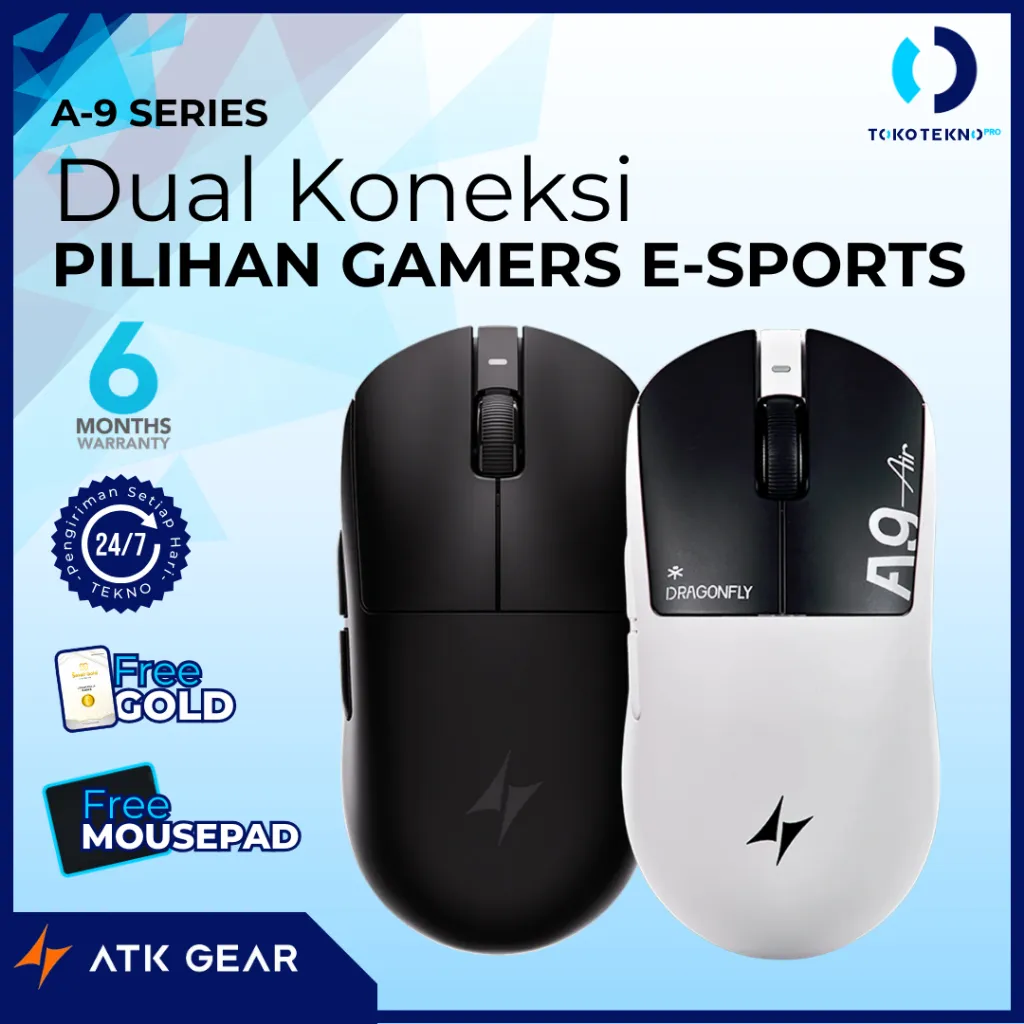 VXE ATK Dragonfly A9 / A-9 Series A9 Plus / A9 SE Lightweight Wireless Gaming Mouse