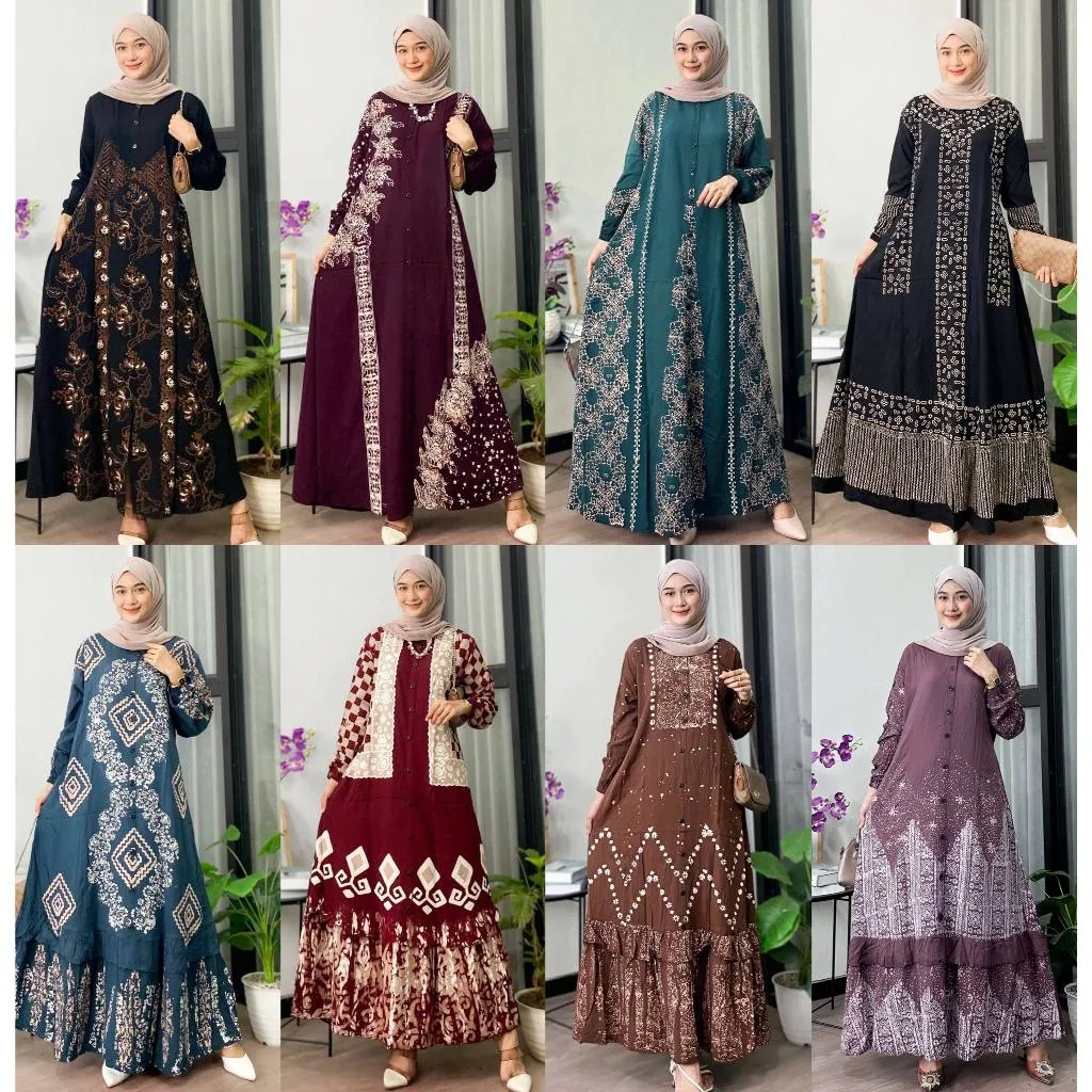 REMAR DRESS - Gamis Twill Candimekar Gradasi Busui Full Kancing Basic Size M-XXXL