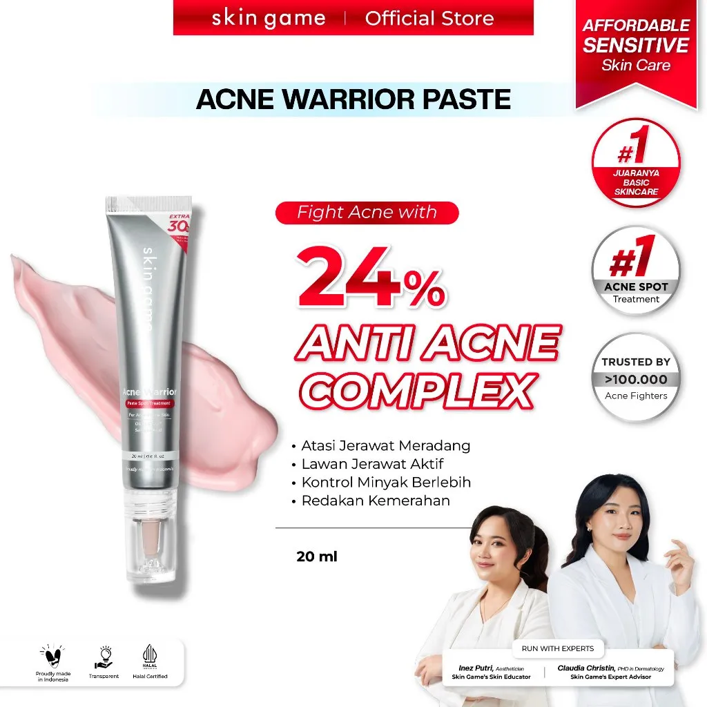 Skin Game Acne Warrior Paste 20 ml - Krim Jerawat