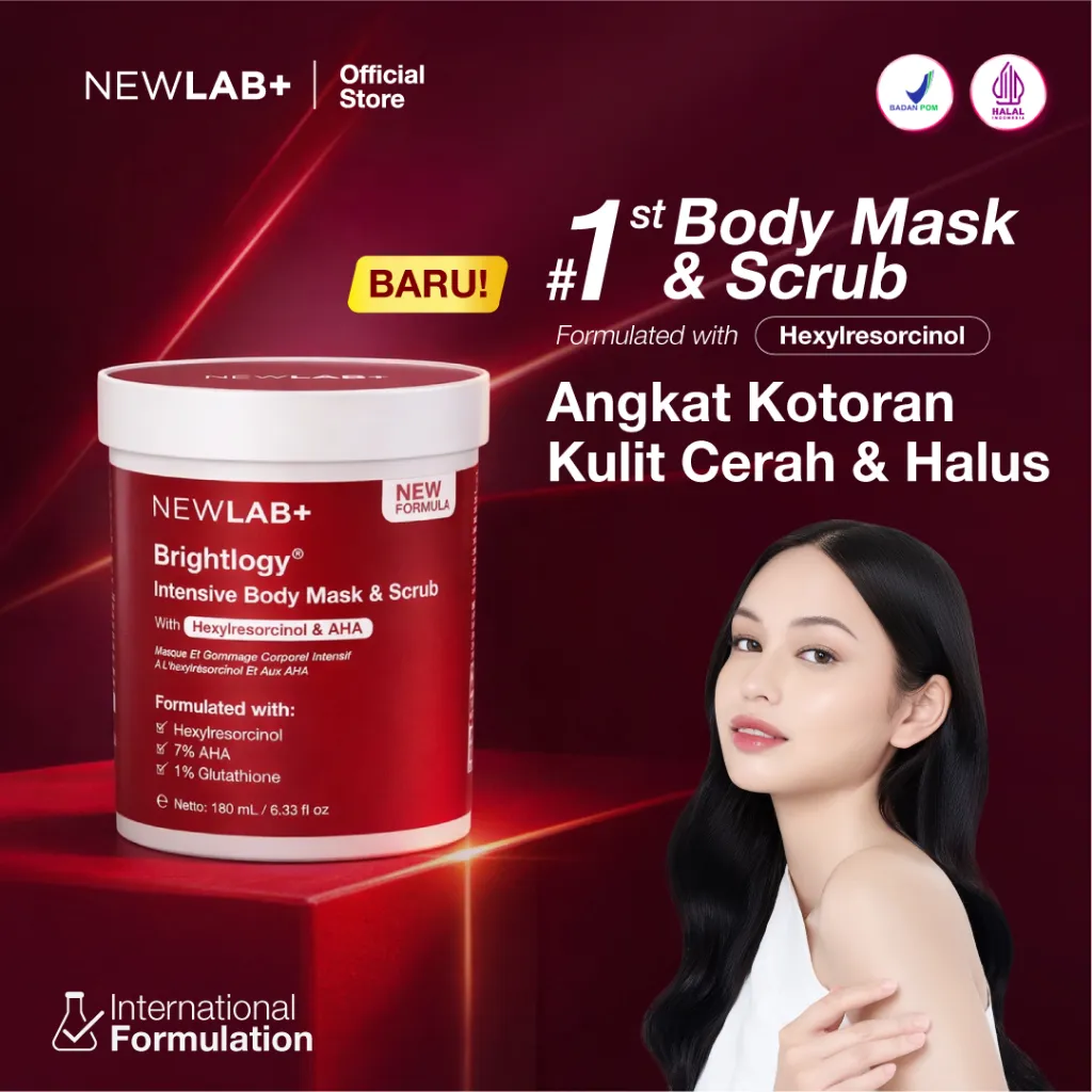 Intensive Body Mask and Scrub with Hexylresorcinol and AHA | Body Scrub untuk Memutihkan | Scrub Badan | Exfoliating Scrub | Lulur Pemutih Badan 180gr