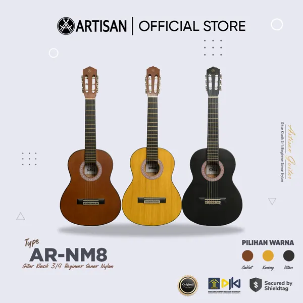ARTISAN Gitar Klasik 3/4 Beginner AR - NM8 Senar Nylon Guitar