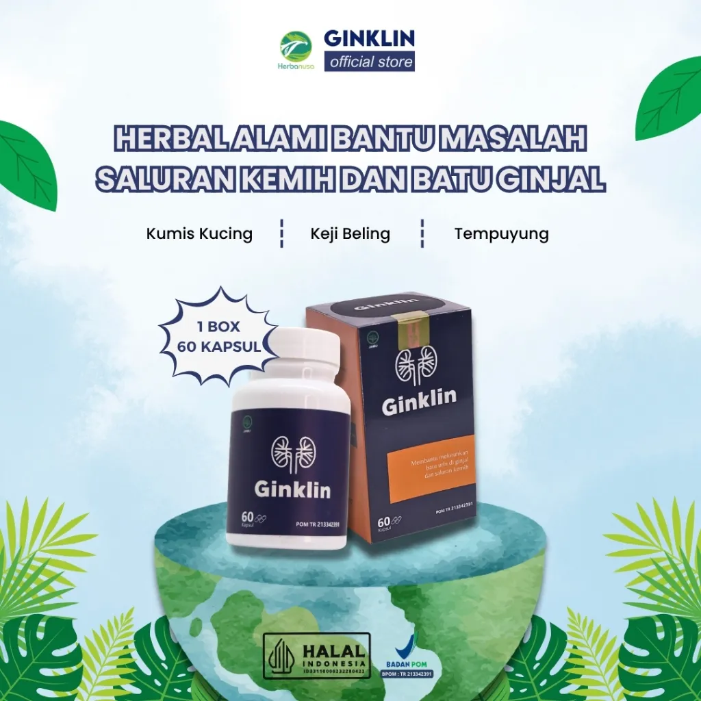Ginklin 1 Box Kapsul Suplemen Herbal isi 60 Kapsul