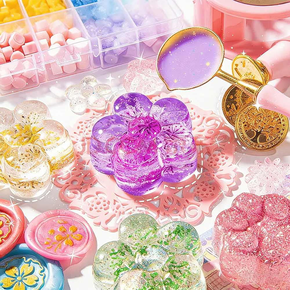 Gukatoys DIY Jelly Wax Fire Paint Sealing Wax Set  Mainan Kerajinan Tangan 3D