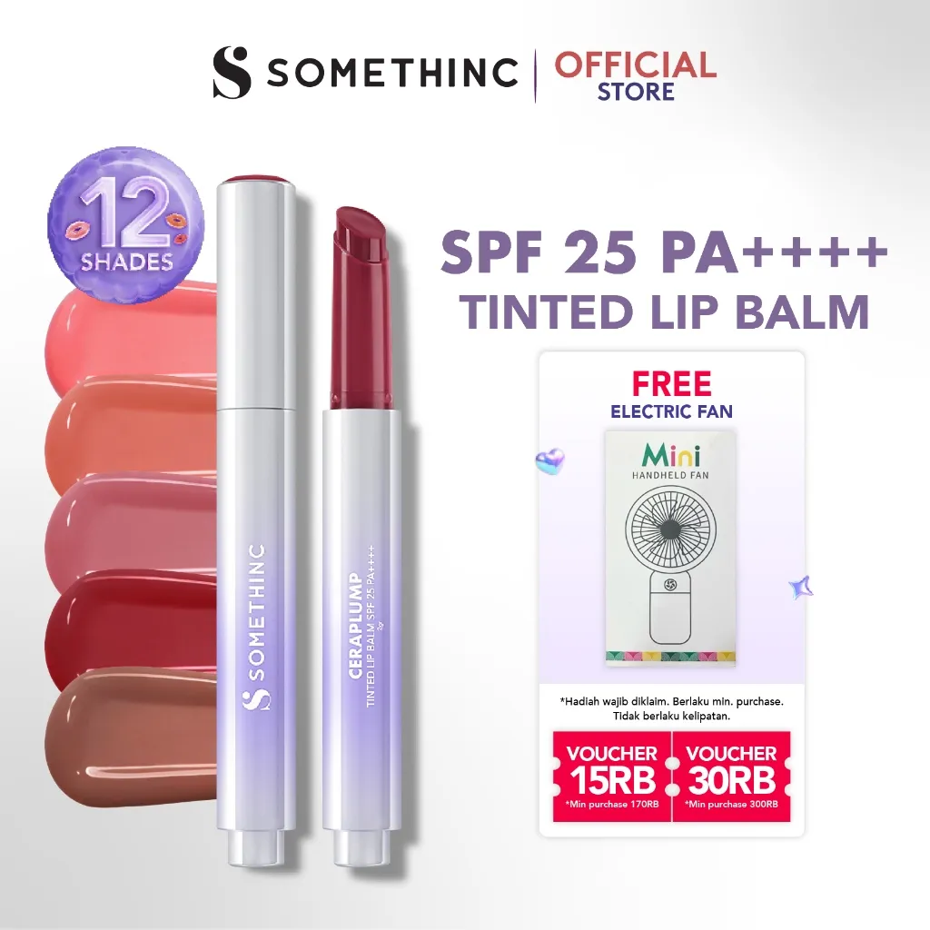 SOMETHINC MAKEUP Ceraplump Tinted Lip Balm SPF25 PA++++ - Warna Untuk Melembabkan & Memperkuat Lip Barrier | Glowy Finish, Untuk Bibir Terlihat Lebih Sehat & Plumpy