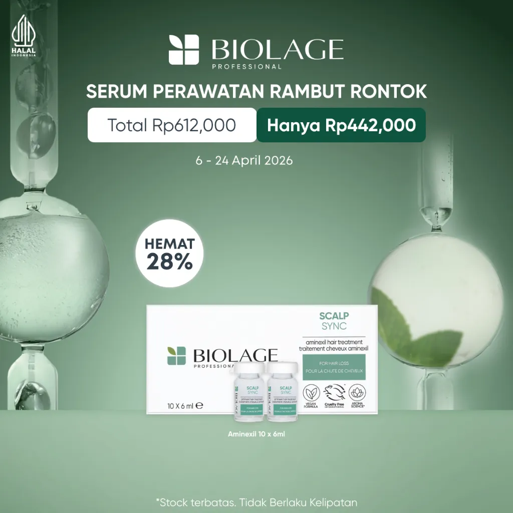 Biolage Indonesia Scalpsync Aminexil 10 x 6ml - Serum Professional Perawatan Rambut Rontok