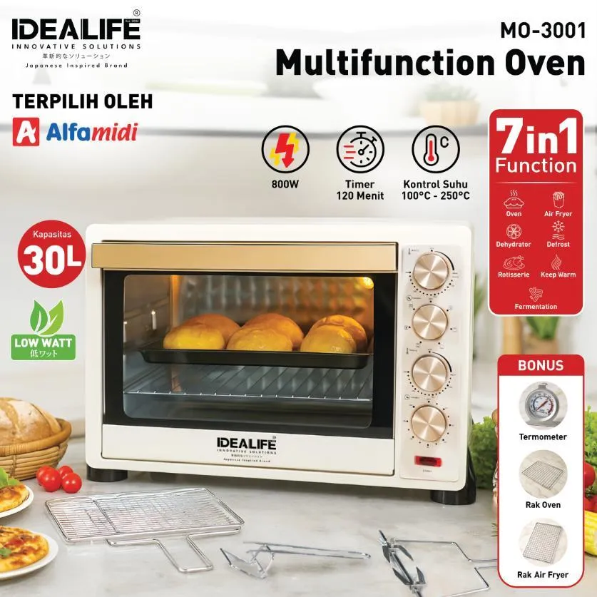 IDEALIFE - Oven – Pemanggang - 30L - (MO-3001)
