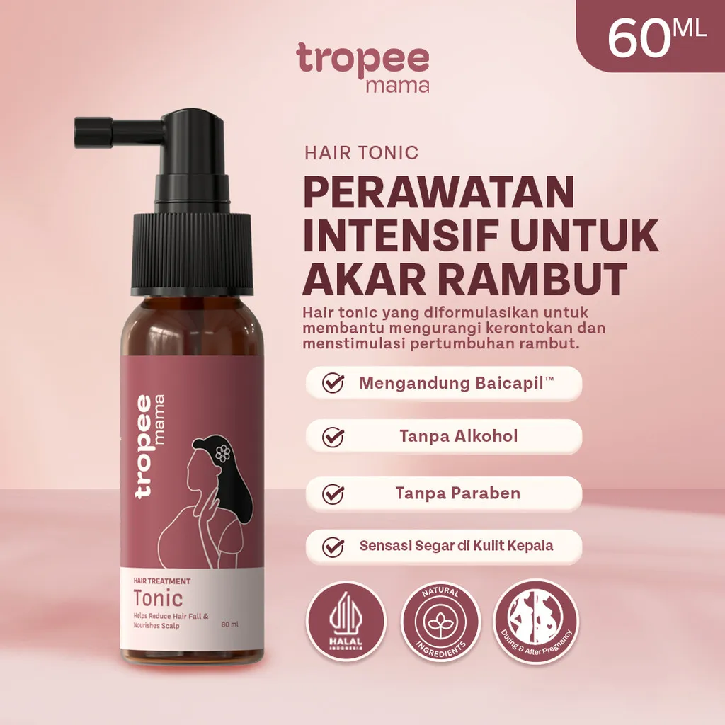 Tropee Mama Hair Treatment Tonic 60ml | Hair Tonic Rambut Rontok & Penumbuh Rambut
