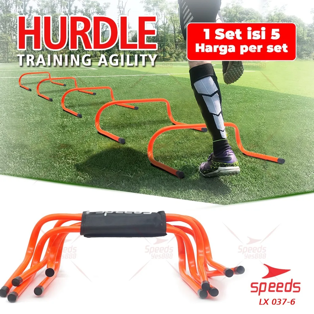 SPEEDS Hurdle Training Agility Tiang Latihan Loncat Lari Adjustable Atlit Sepak Bola  037-6