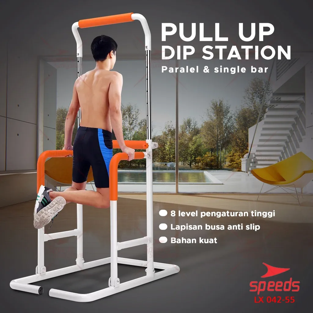 SPEEDS Power Tower Pull Up Bar Chin Up Bar Hanging Bar Multifunction Adjustable 042-55