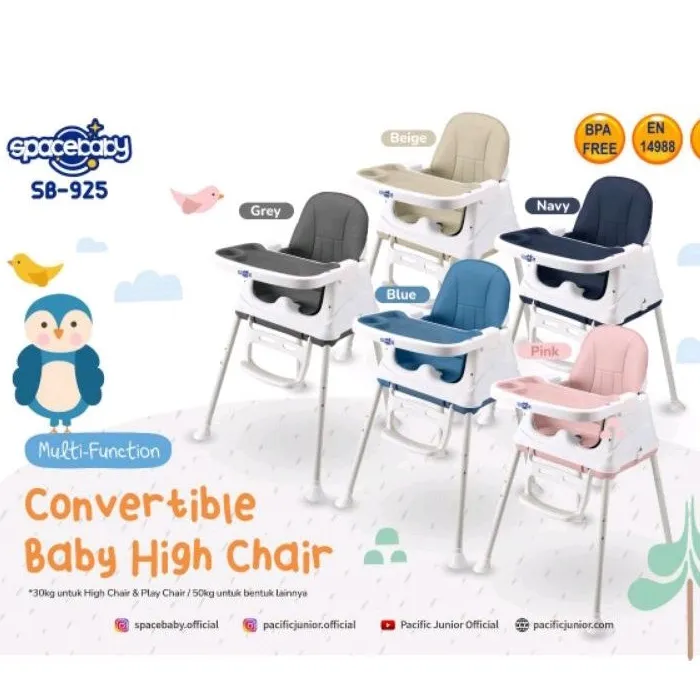Kursi makan anak bayi Baby High Chair Spacebaby SB 518 618 SB 925 booster seat 6 in 1