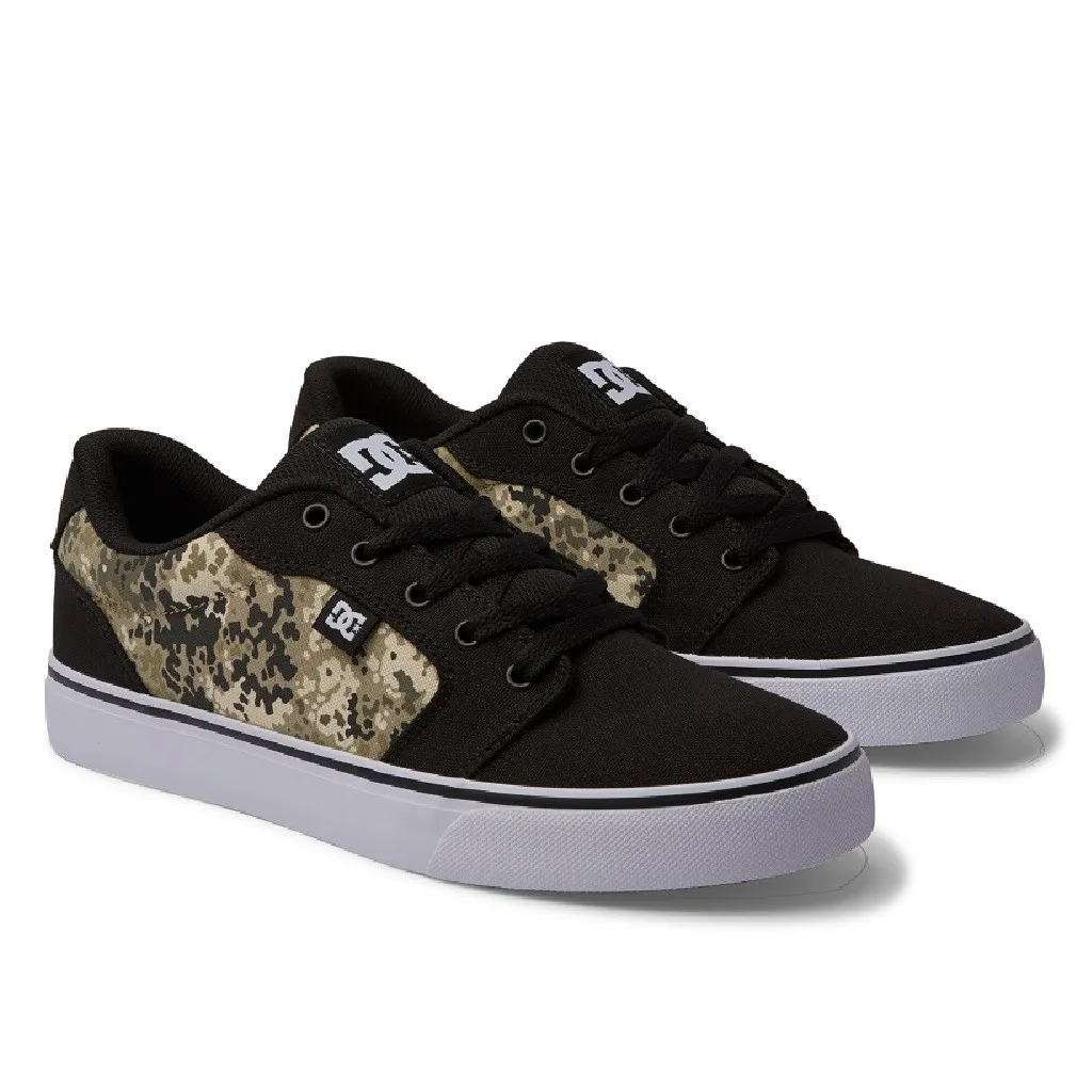 DC Mens Anvil TX Black/Brown/White Vulcanized Shoe