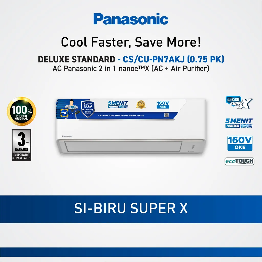 Panasonic CS/CU-PN7AKJ AC & Purifier - Low Voltage + Nanoe-X [0.75 PK]