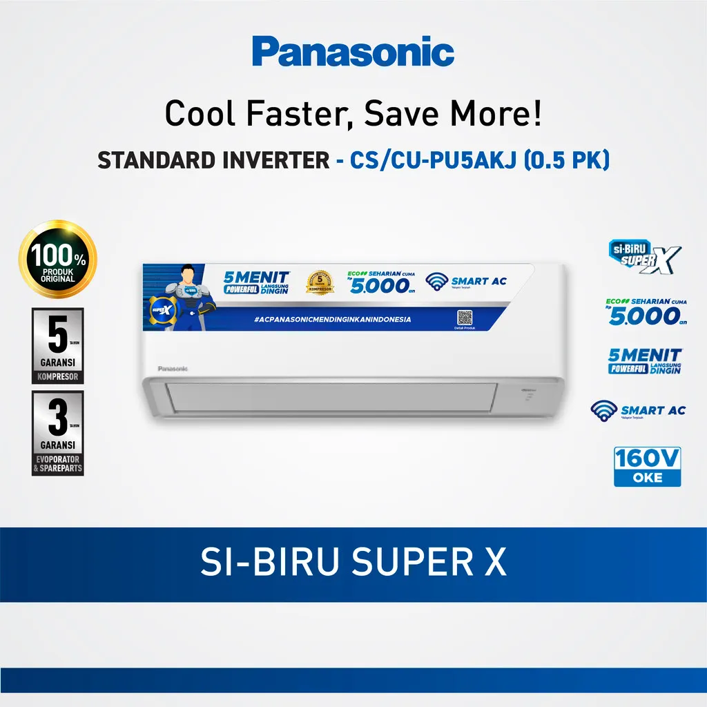 Panasonic CS/CU-PU5AKJ AC Standard Inverter [0.5 PK]
