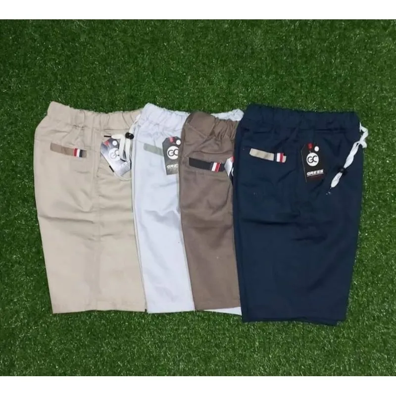 100an DAPAT 4 All size Celana Pendek Anak Chinos Bahan American Drill Tebal Halus