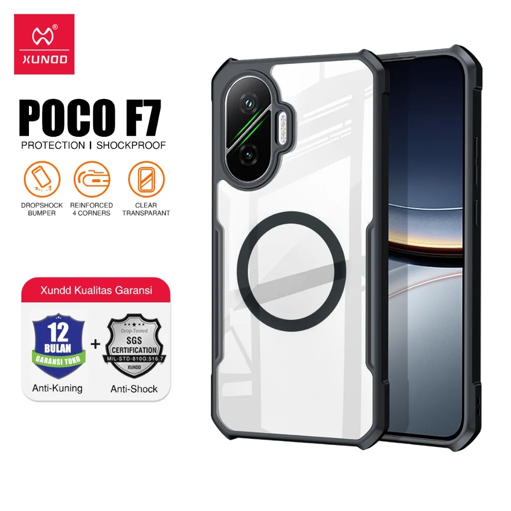 XUNDD Case Magsafe Untuk Xiaomi Poco F7 6.83 inch Shockproof Slim Transparan XDD-0035