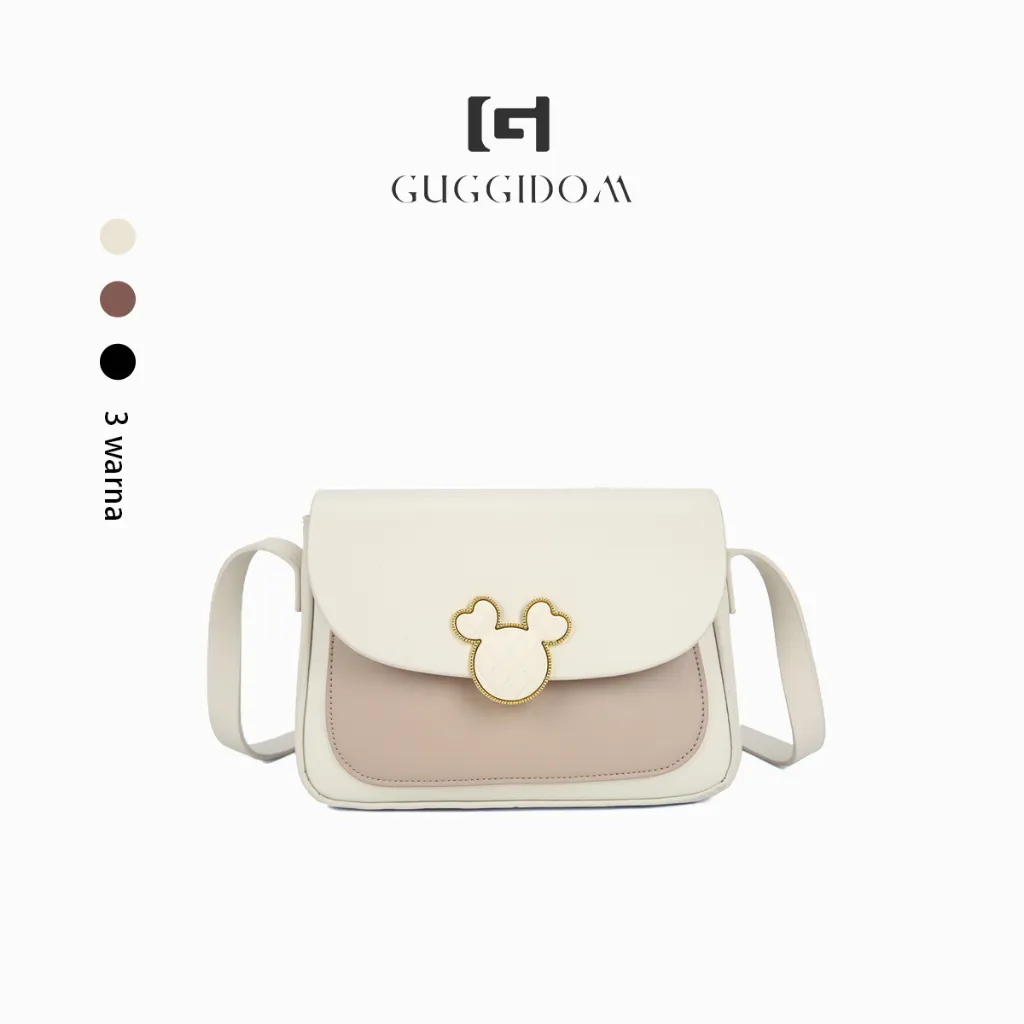 GUGGIDOM - Tas Wanita Bergaya Sling Bag Tas Selempang Wanita Kotak Elegan Shoulderbag Wanita Sederhana Tas kecil