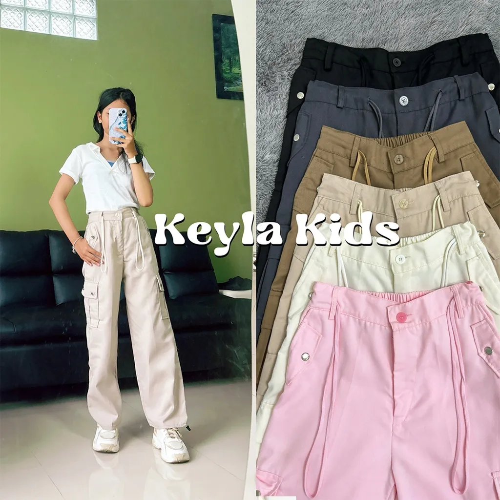 FUTI ID - Keyla Kids Celana Cargo anak perempuan 10 - 13 Tahun