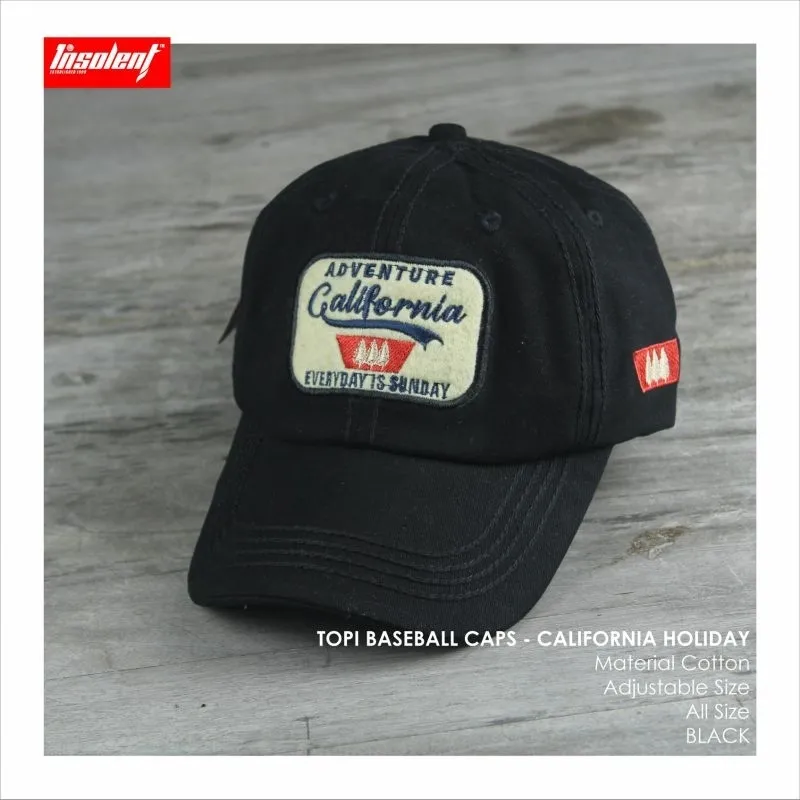 TOPI BASEBALL CAPS CALIFORNIA ADVENTURE | TOPI BORDIR LAKEN UNISEX