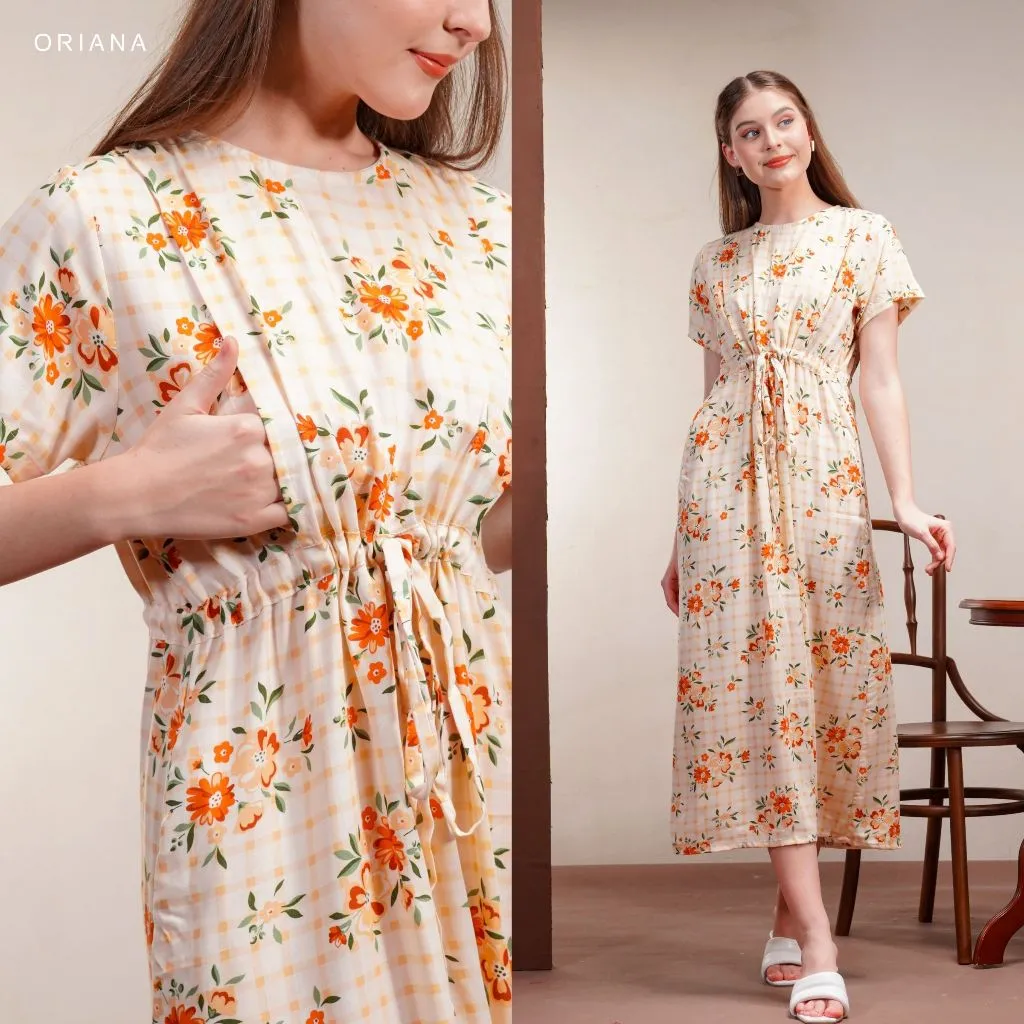 [BEST SELLER] ORIANA ASTRID Daster Panjang Busui Friendly I Adem, Lembut, dan Nyaman