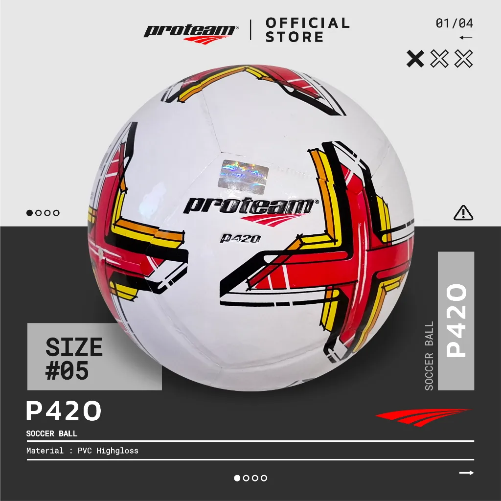 Bola Sepak Proteam Original Olahraga Soccer Club P420 Size 5