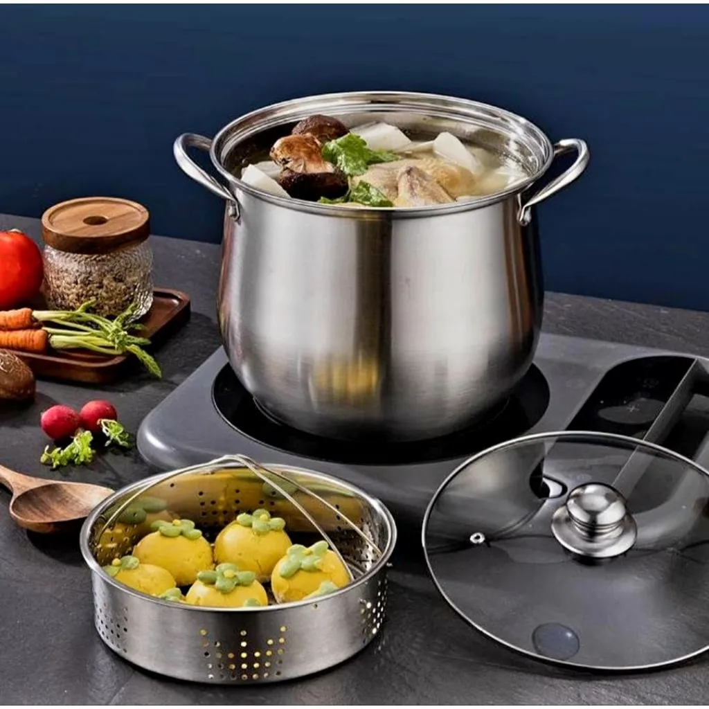 Panci marsha high pot steamer 22cm Panci kukus BMW marsha high pot 22cm stainless