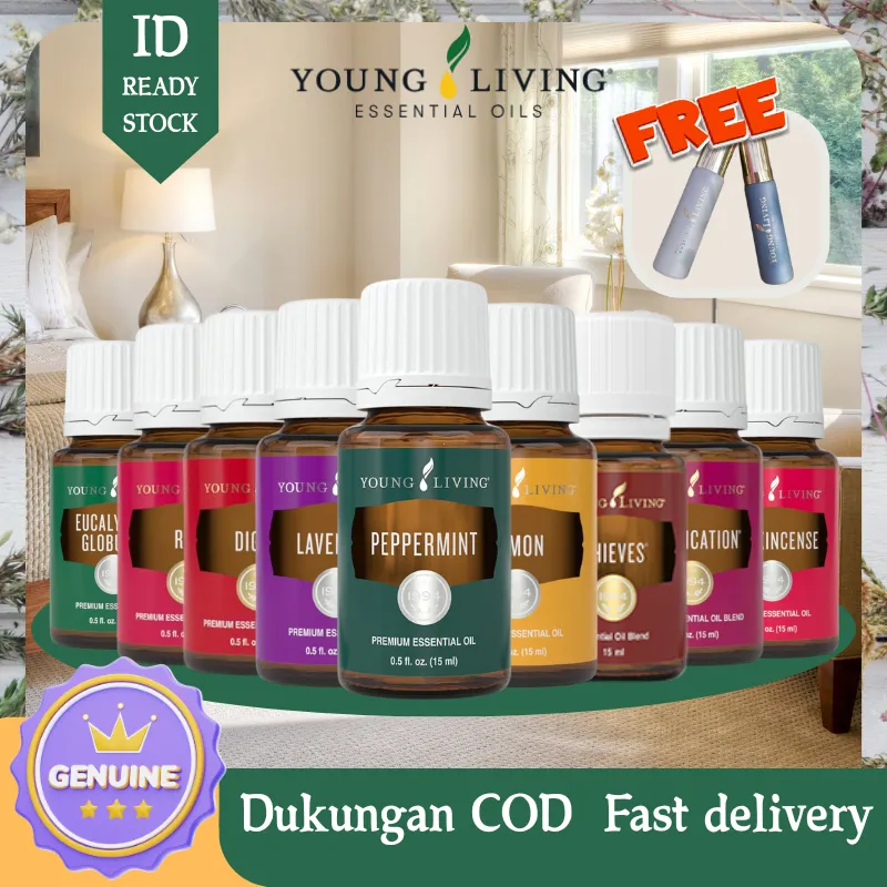 YOUNG LIVING Essential Oil 15ml Meredakan Stres Tidur Insomnia Peppermint Lavender