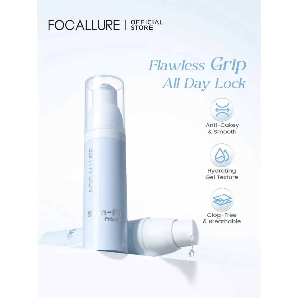 [New packaging]FOCALLURE Skin-Fit Primer Anti-Cakey Locks Makeup Oil-Control Hybrid
