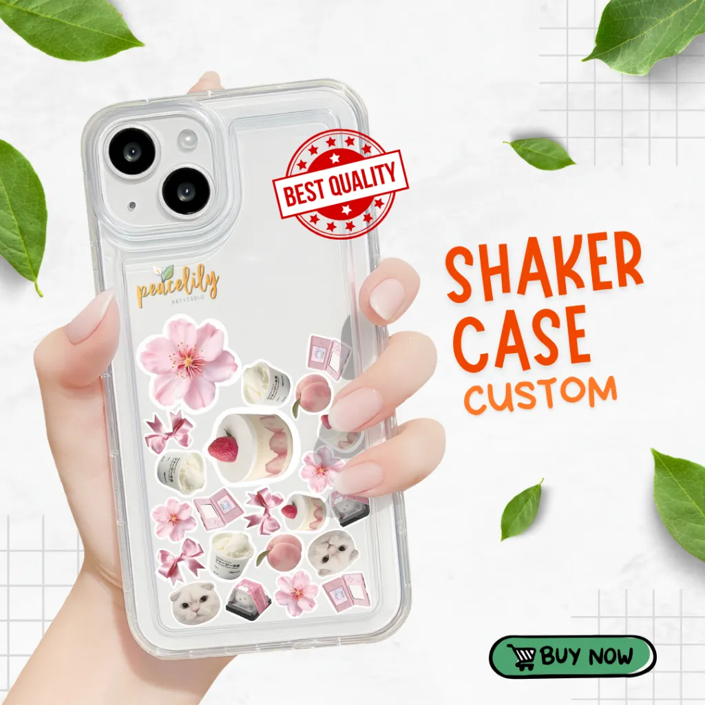 byimnelie SHAKER CASE CUSTOM BERGERAK BEBAS KARAKTER EMOTIKON WAJAH [SHAKER+CASE]