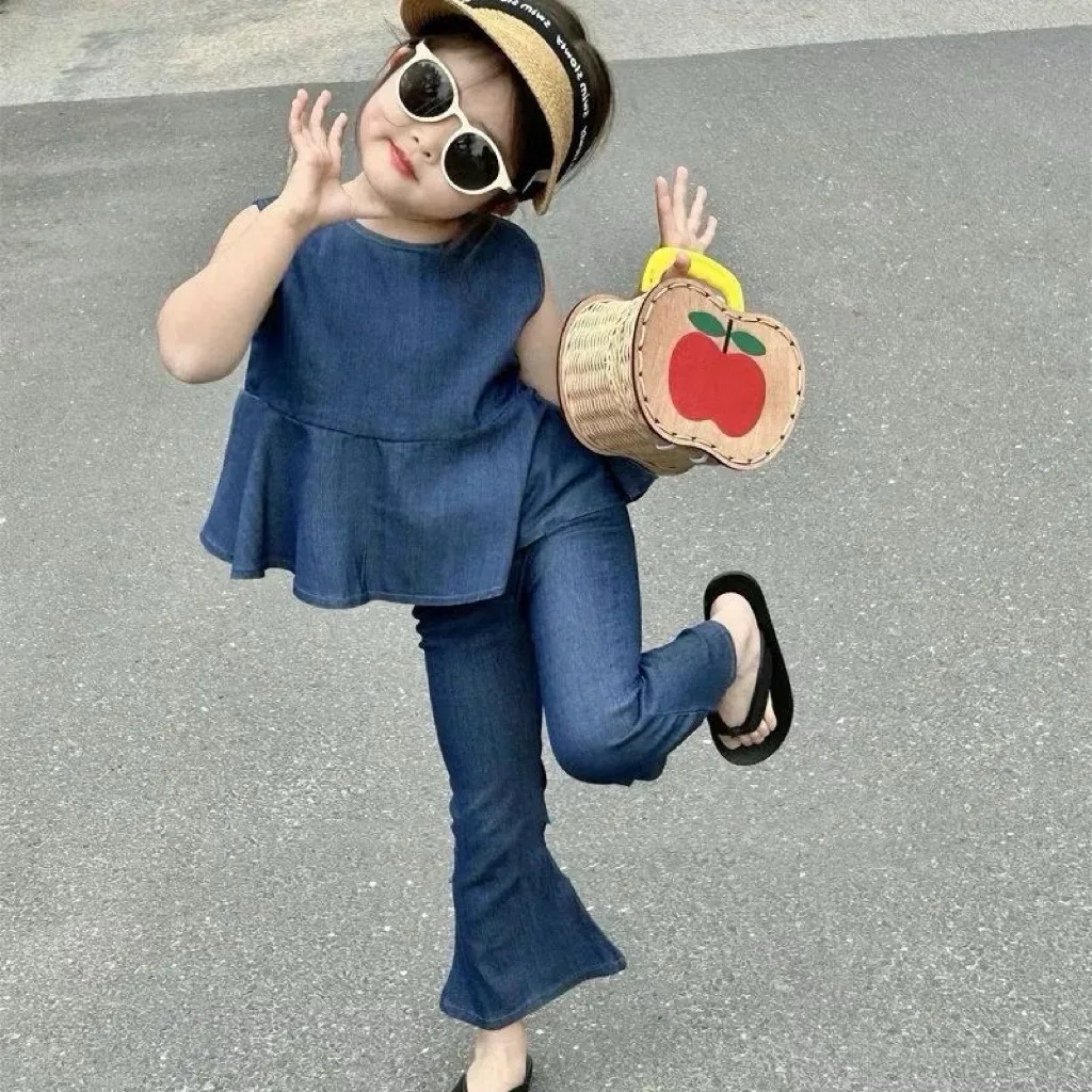 LITTLESTU - Setelan Anak Perempuan // YORI SET DENIM