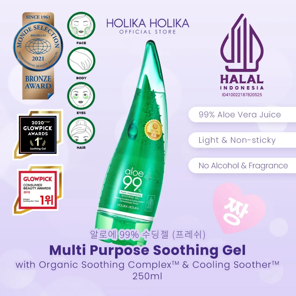Holika Holika Aloe 99% Soothing Gel (Fresh Moisturizing) 250ml | Face & Body Care