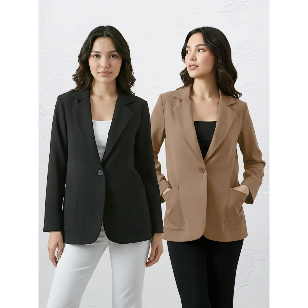 ADA - Kimmy Blazer Oversize One Button Long Sleeves #K004
