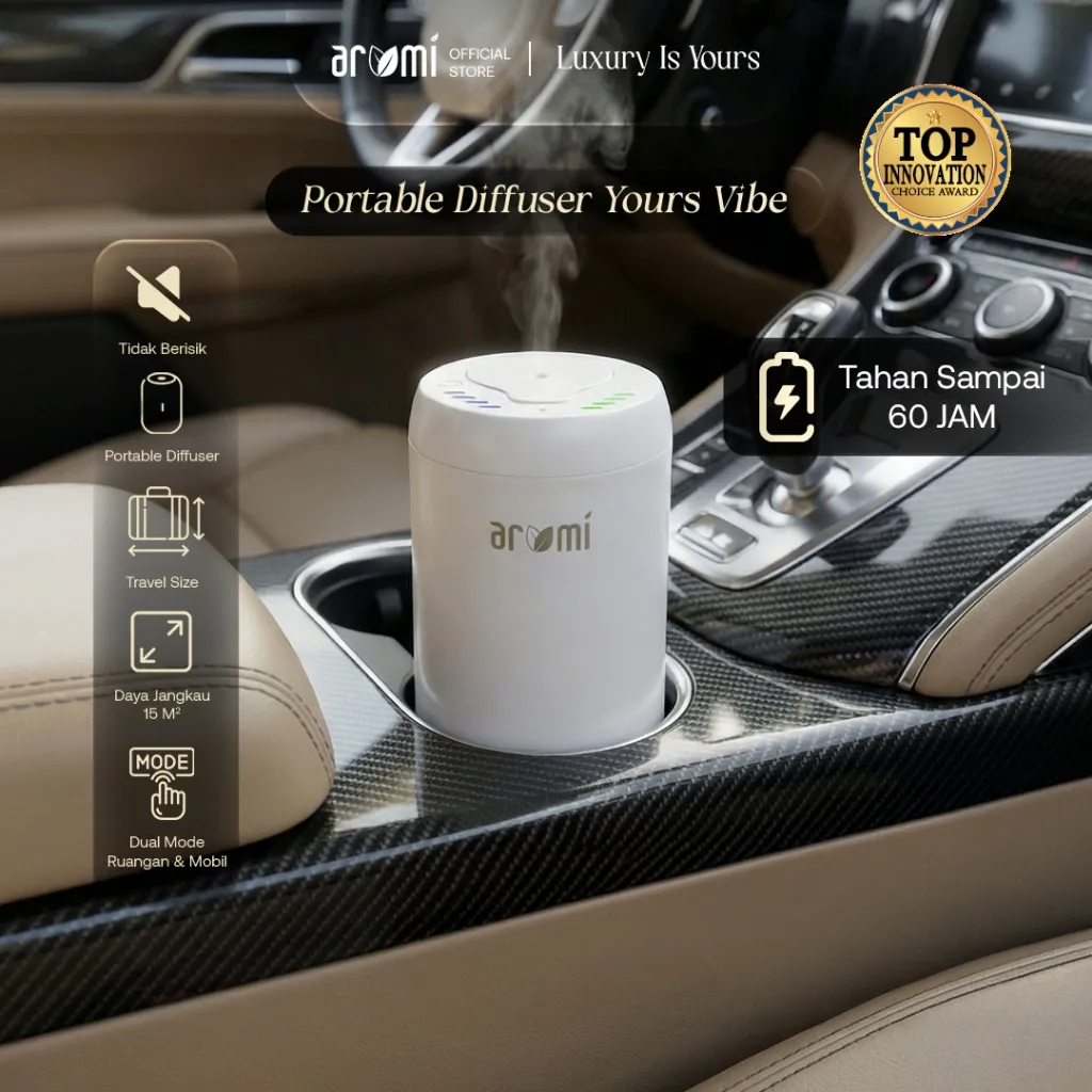 Portable Fragrance Diffuser - Yours Vibe - Pengharum Pewangi Ruangan dan Mobil Otomatis