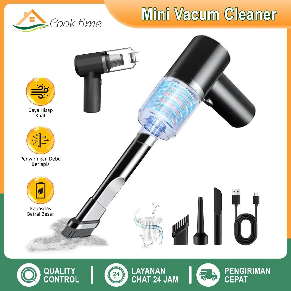 (CT)Vacum Cleaner Portable Mini USB 2 IN 1 PENGHISAP DEBU MOBIL Vacuum