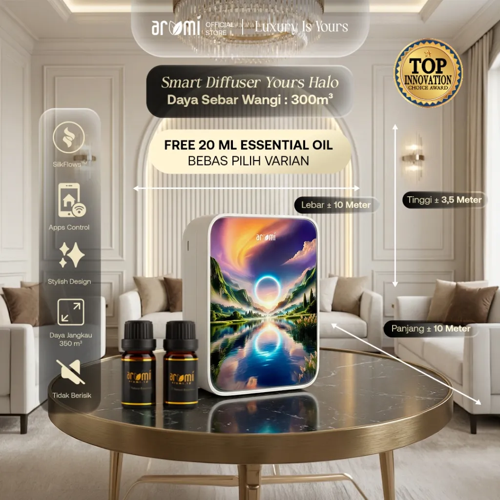 Arumi Luxury Smart Diffuser - Yours Halo - Pengharum Pewangi Ruangan Otomatis