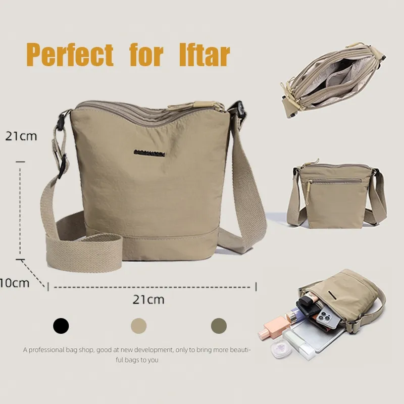 [COD/READY/ Free Shipping] Tas Selempang Multifungsi Minimalis Tas Selempang Wanita Tas Multifungsi Sederhana  Tas Gantung Tahan Air Tas Selempang Tas Wanita Fashion Tas Bahu Tas Nilon Tahan Air