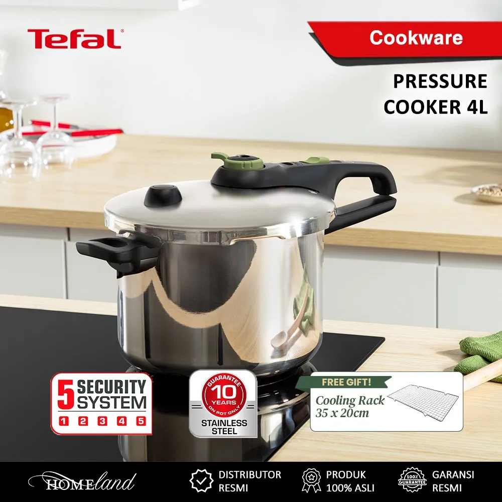Tefal Secure Trendy Pressure Cooker Stainless Steel / Panci Presto