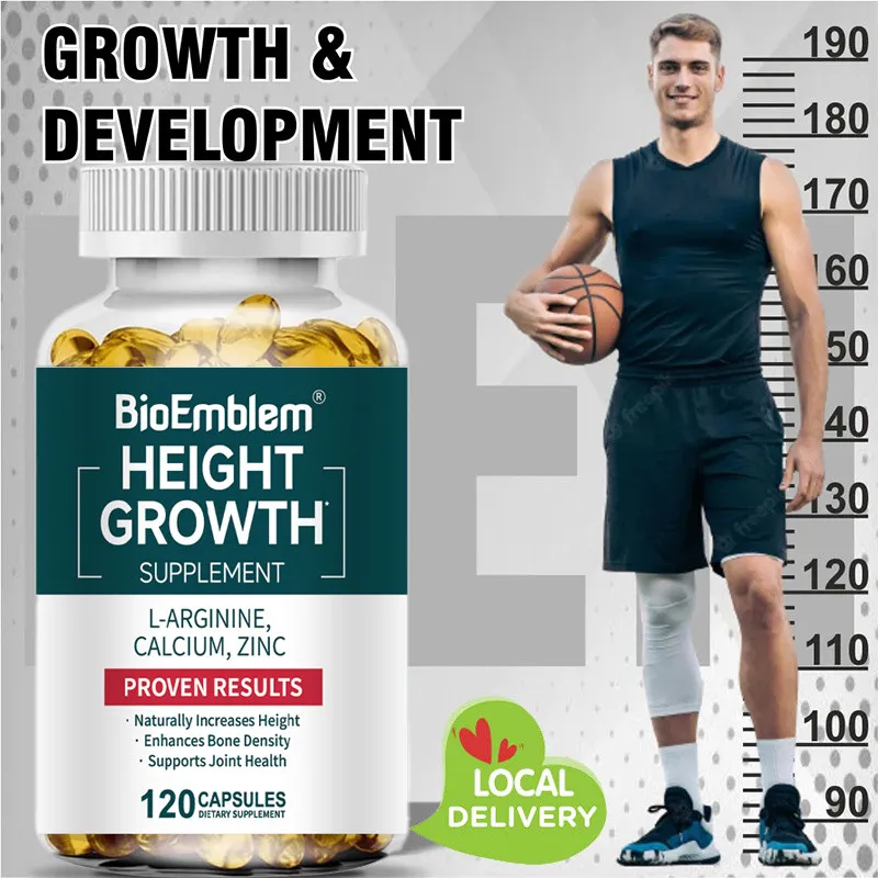 Height growth supplement Capsules naturally increases height improves bone density supports joint health and calcium strengthens bones 120pcs Suplemen penumbuh tinggi badan Kapsul menambah tinggi badan secara alami meningkatkan kepadatan tulang