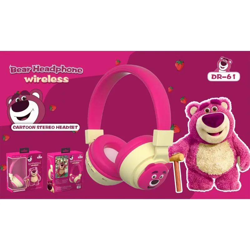 [ DR / B15 ]HEADPHONE BANDO BLUETOOTH / WIRELESS KARAKTER SERI DR 60 RABBIT /DR 61 BEAR / DR 62 CAT / B15 LOTSO BEAR SO CUTE IMUT