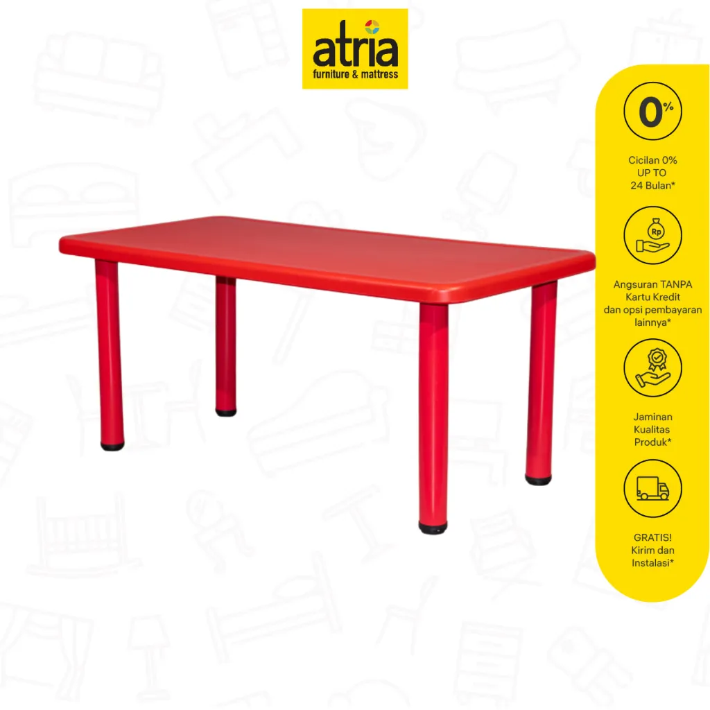 Atria Meja Belajar Anak Rectangular Kin Kids MLD5642