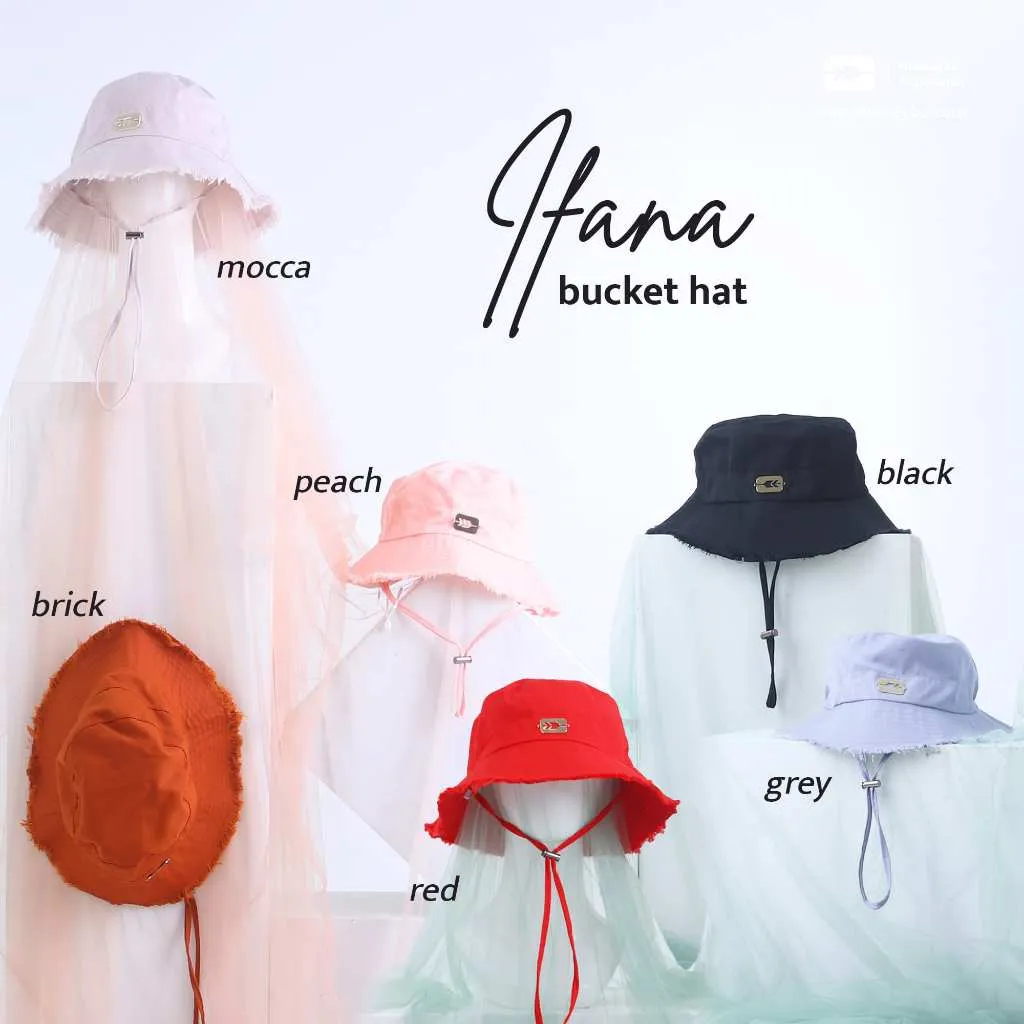Nusseyba Ifana Bucket Hat Topi Rimba Topi Gunung Bucket Hat Bahan Drill