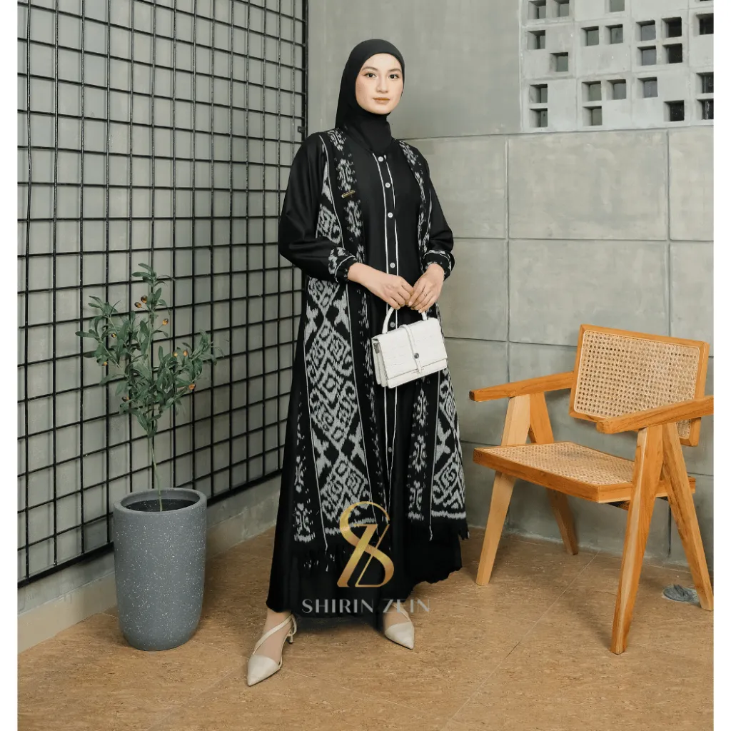 Gamis Wanita Terbaru 2026 Dewasa Busui Muslim Dress Tenun - SHIRINZEIN Rania Glamour