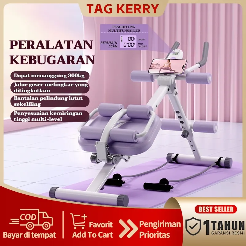 [READY STOCK]perut malas mesin Alat Gym Rumah Abdominal Latihan Perut Pembentuk Otot Lipat Senyap untuk Rumah