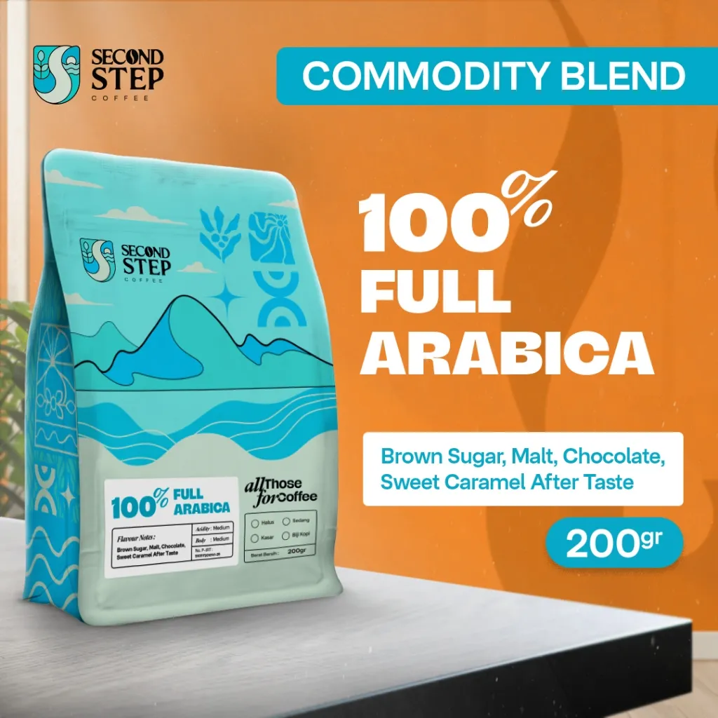 Second Step Coffee BIJI KOPI 100% FULL ARABICA Commercial Espresso Based By Second Step Coffee Roastery 200GR