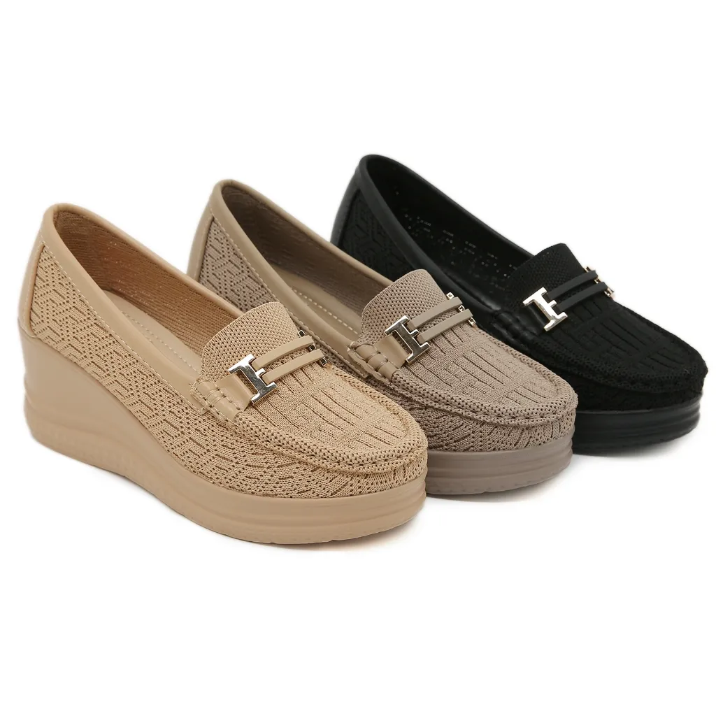 Bozka sepatu wanita rajut wedges terbaru SACHIKO