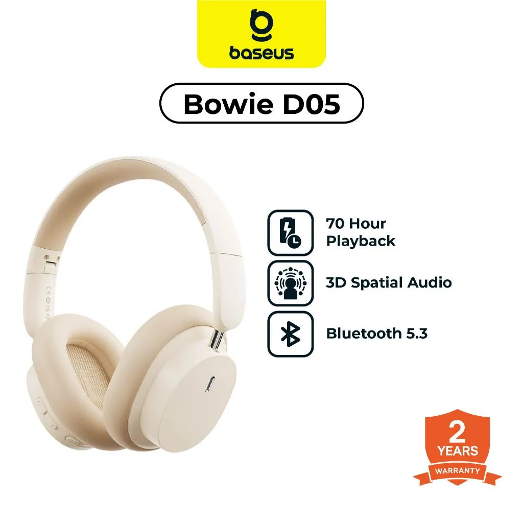 BASEUS Headphone Bowie D05 ENC Foldable Play Time 70 jam 3D Audio Stereo Bass Wireless Low Latency