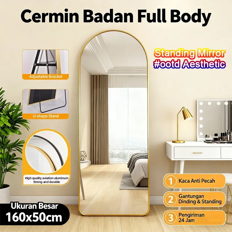 Standing mirror Cermin standing 160 X 50 CM Cermin Berdiri full body Kaca cermin gantung cermin aestheitc cermin dinding full body