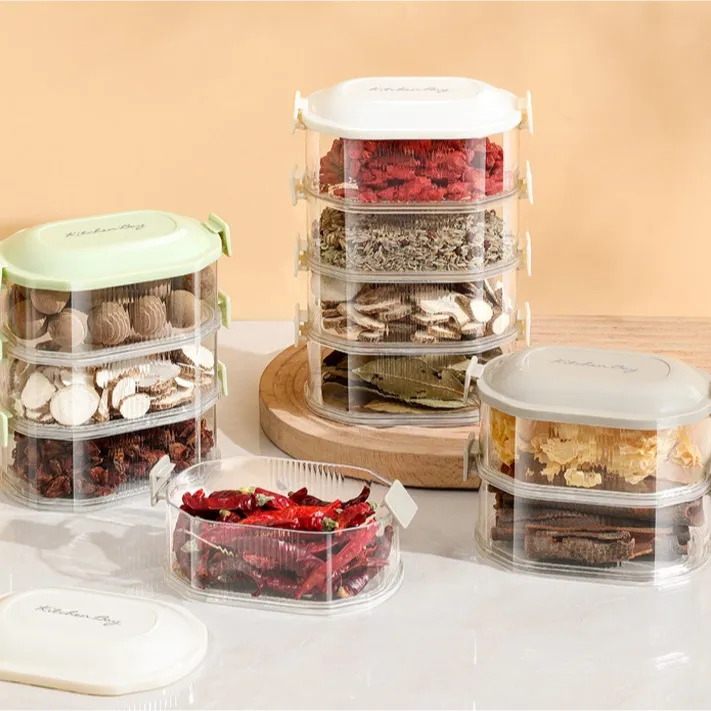 Shopello Toples Bumbu Dapur 4 Susun Tingkat Tempat Penyimpanan Bahan Makanan Rempah
